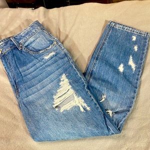 Almost famous distressed straight leg jeans